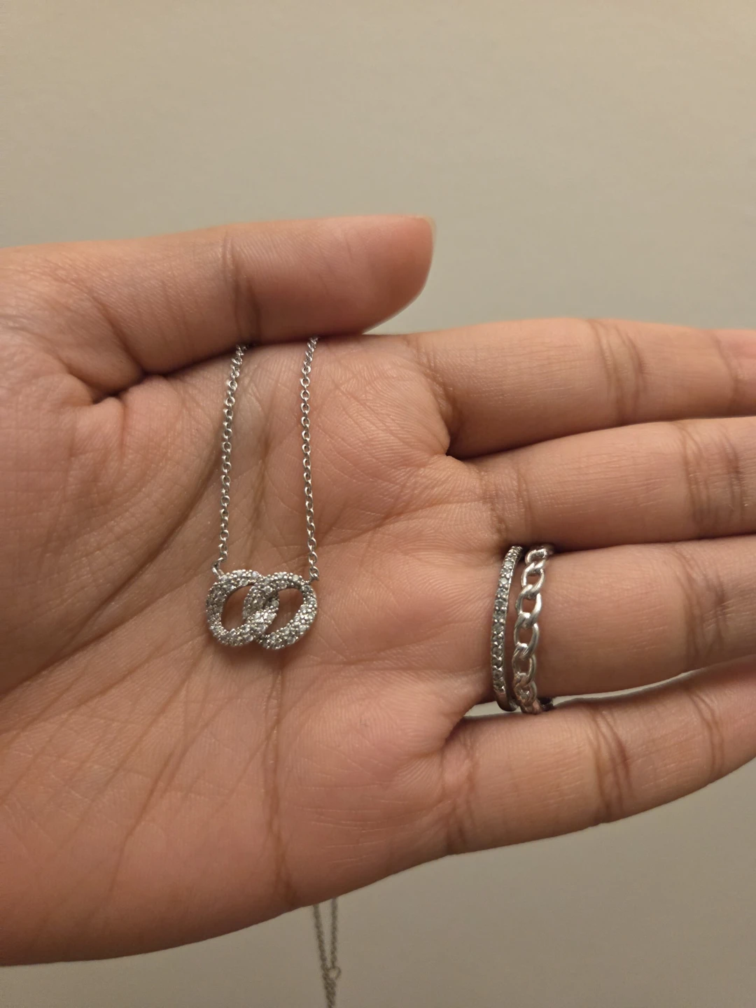Silver Necklace and Ring