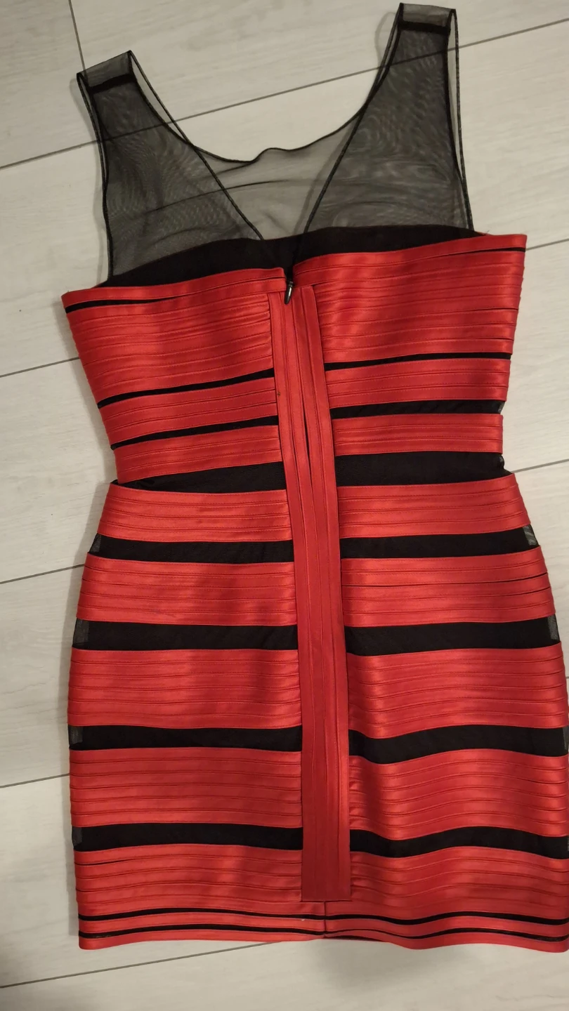 Red and Black Bandage Dress by BCBG. - photo 2