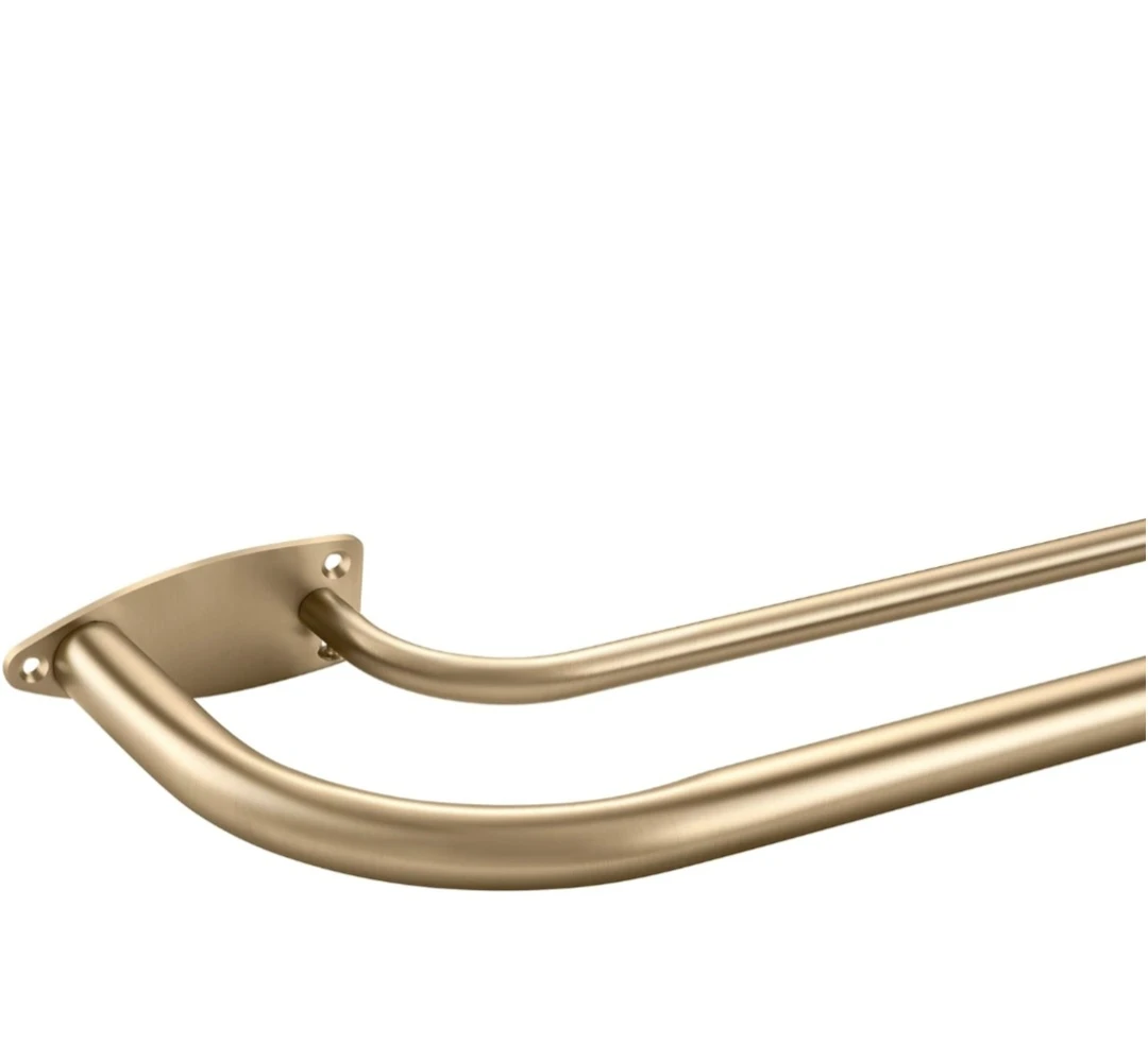 Double Curtain Rod, Warp Around, for 28-48in Windows Adjustable