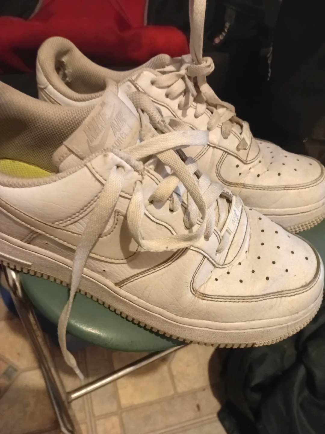 Nike Air Force 1 White Leather Sneakers