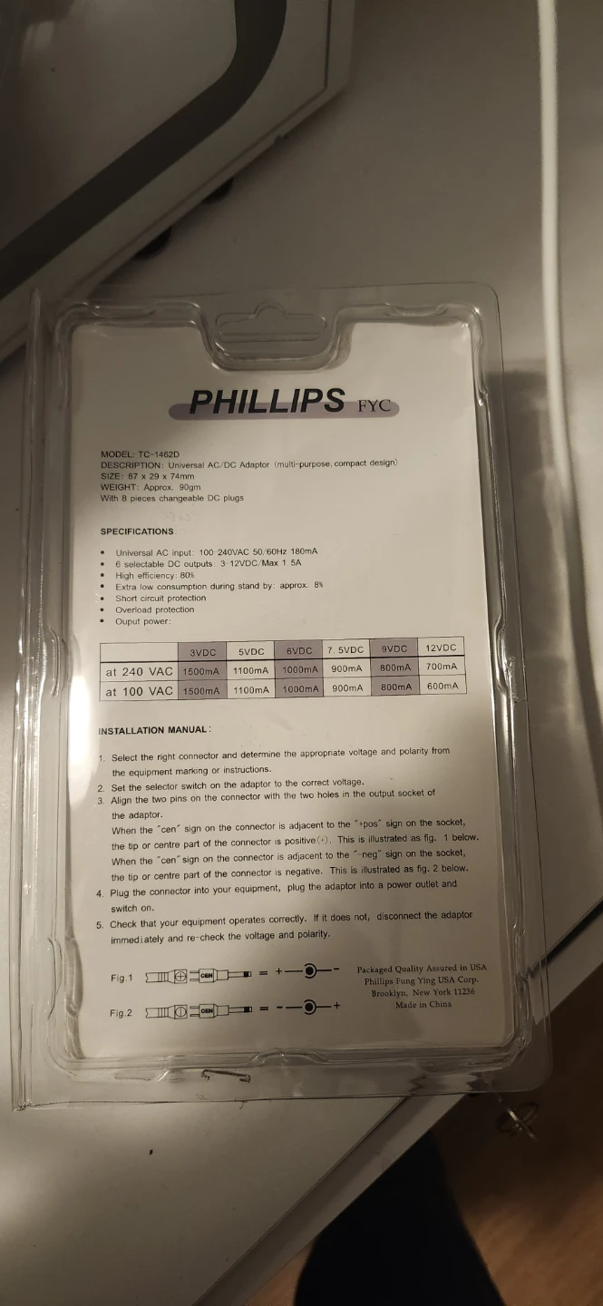 Phillips FYC Universal AC/DC Adapter with 8 Plugs - photo 2