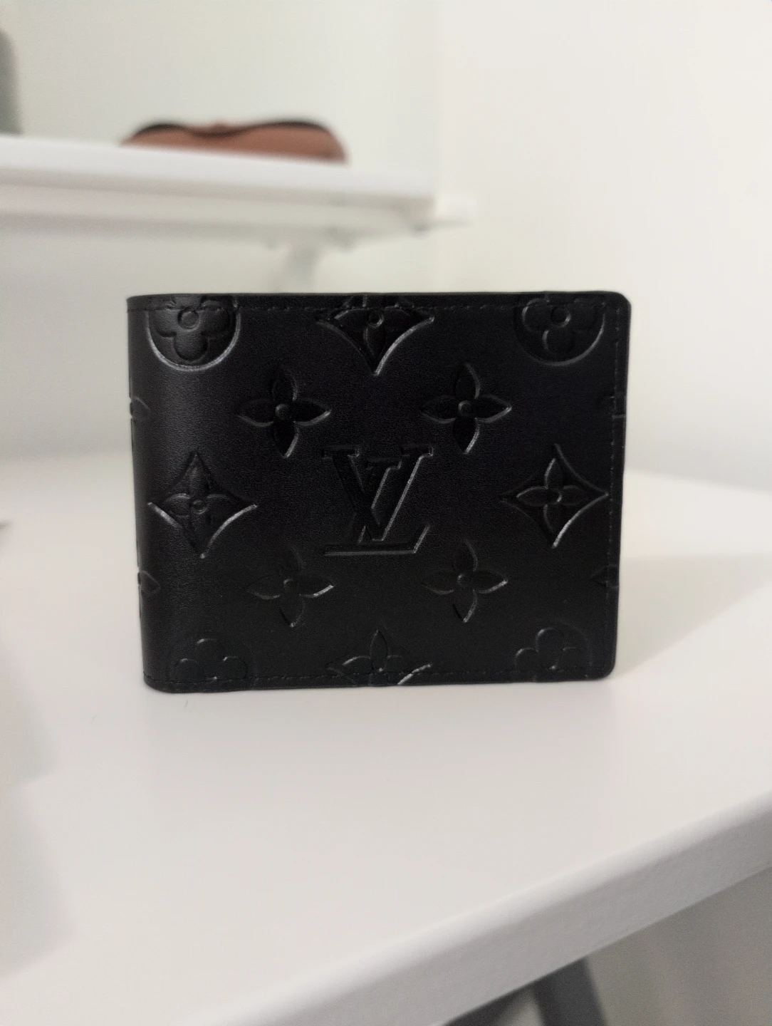Louis Vuitton Black Monogram Bifold Wallet with Box