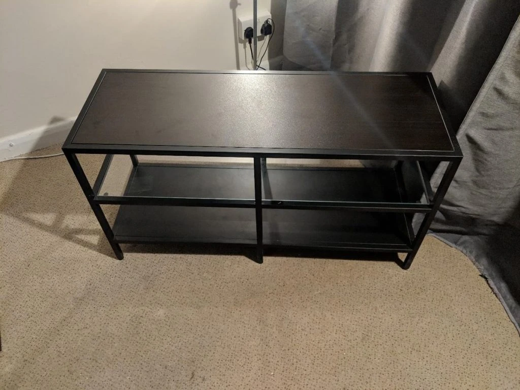 Black 2-Shelf TV Stand