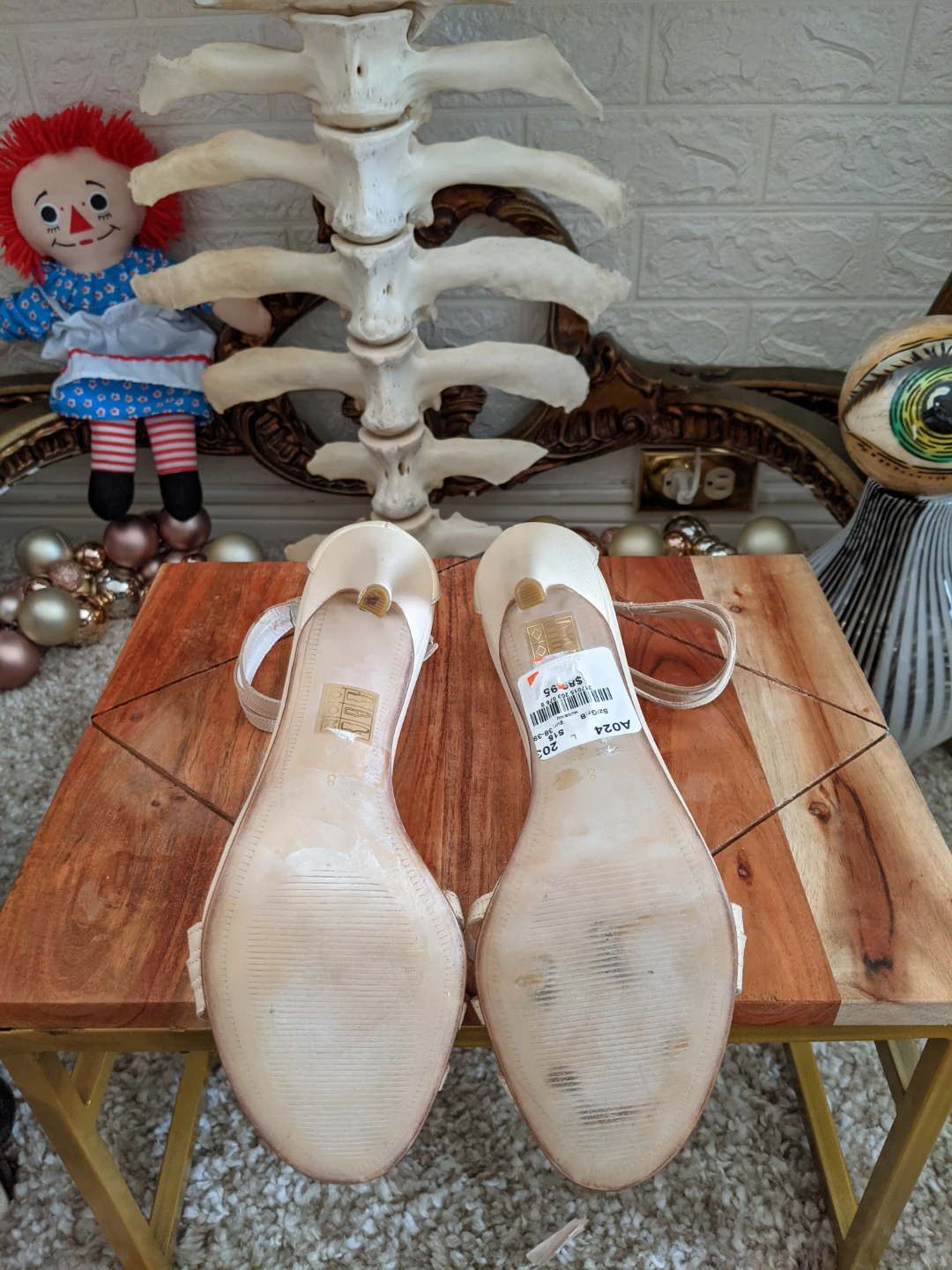 Le Château Nude Strap Heels Size 8 - photo 4