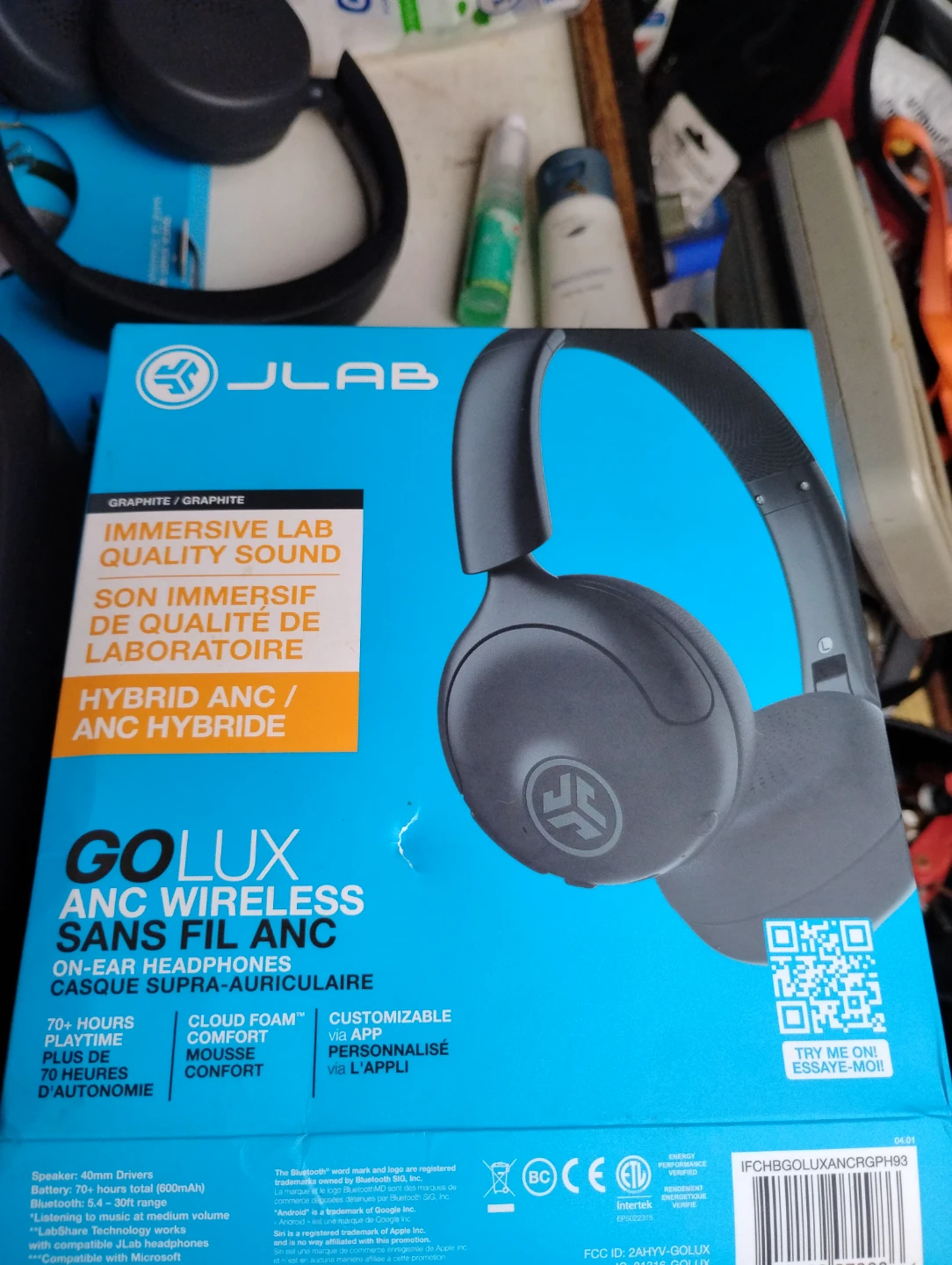 JLab GoLux ANC Wireless On-Ear Headphones
