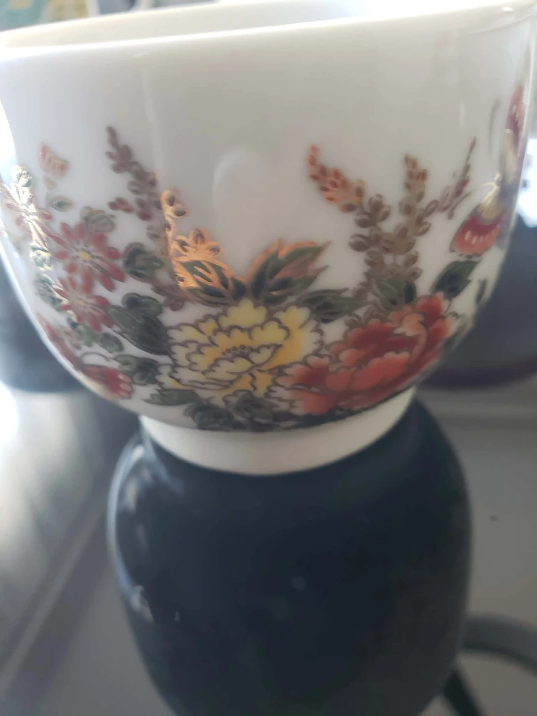 Set of 6 Vintage Teacups and a Wooden Clock - photo 3
