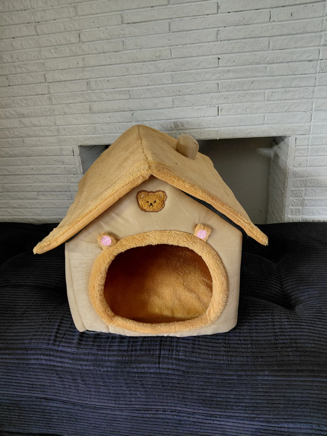 Tan Pet House Bed