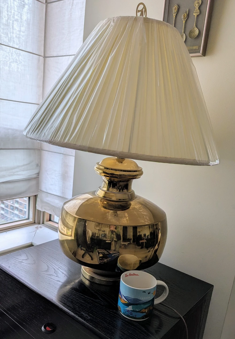 Vintage Large Brass Table Lamp - photo 3