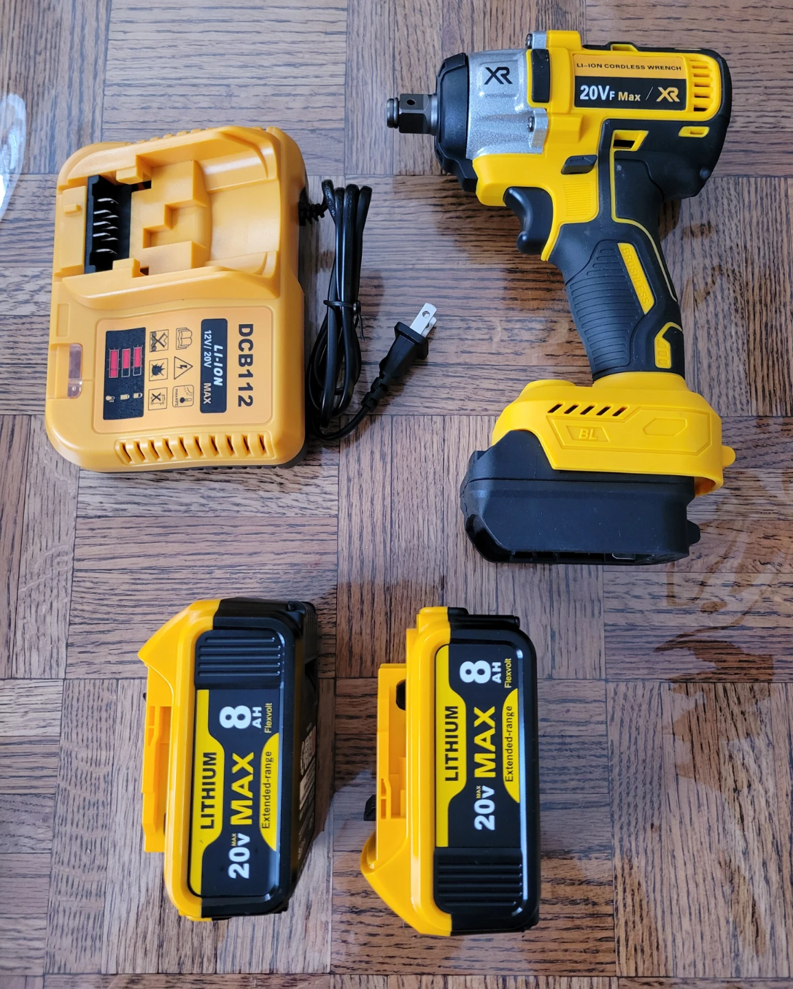 NEW Impact Wrench with 2 Batteries 8.0Ah and Charger