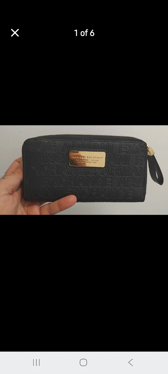 Original Armani Exchange Zip Around Wallet Wristlet
