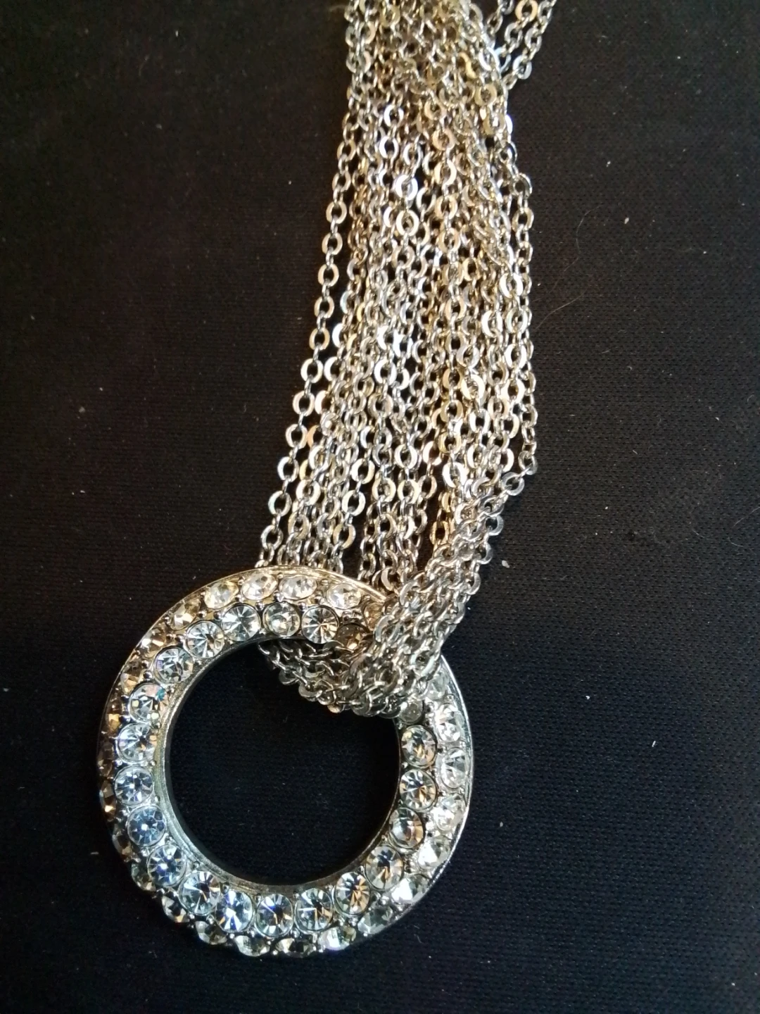 Chain Necklace with Rhinestone Ring + Fiorino Gold Center Box - photo 5