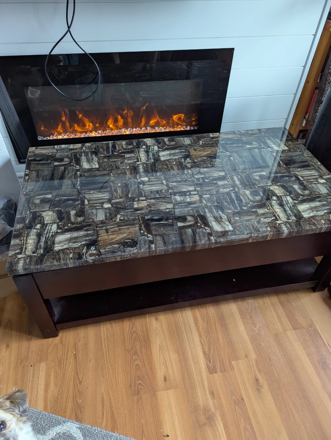 Lift Top Coffee Table with Unique Stone Inlay - photo 4