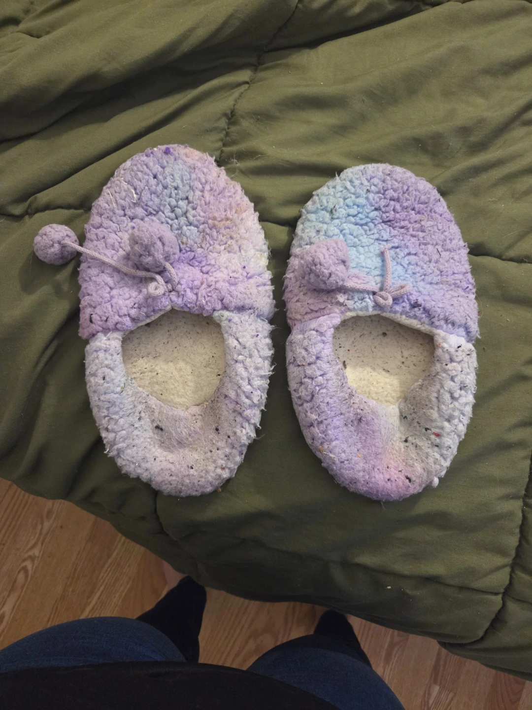 Fuzzy Tie-Dye Slippers