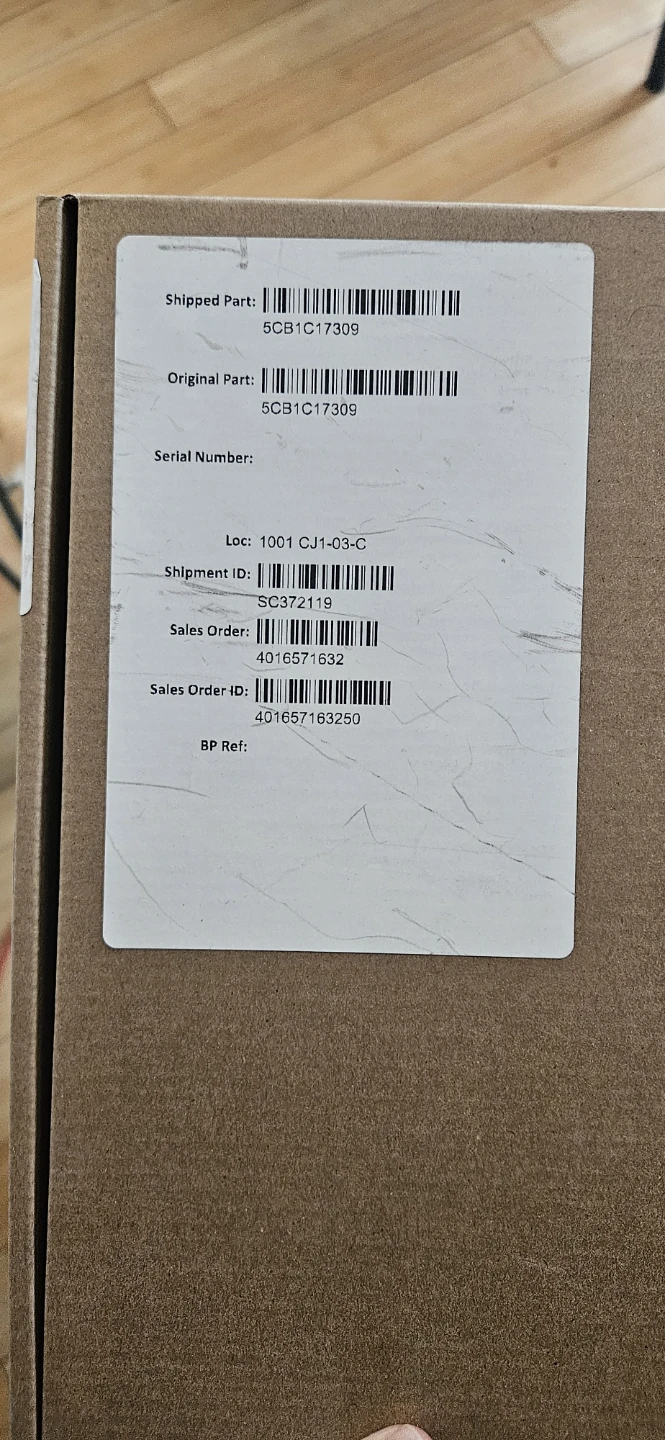 Lenovo part number 5CB1C17309 genuine Storm Grey
