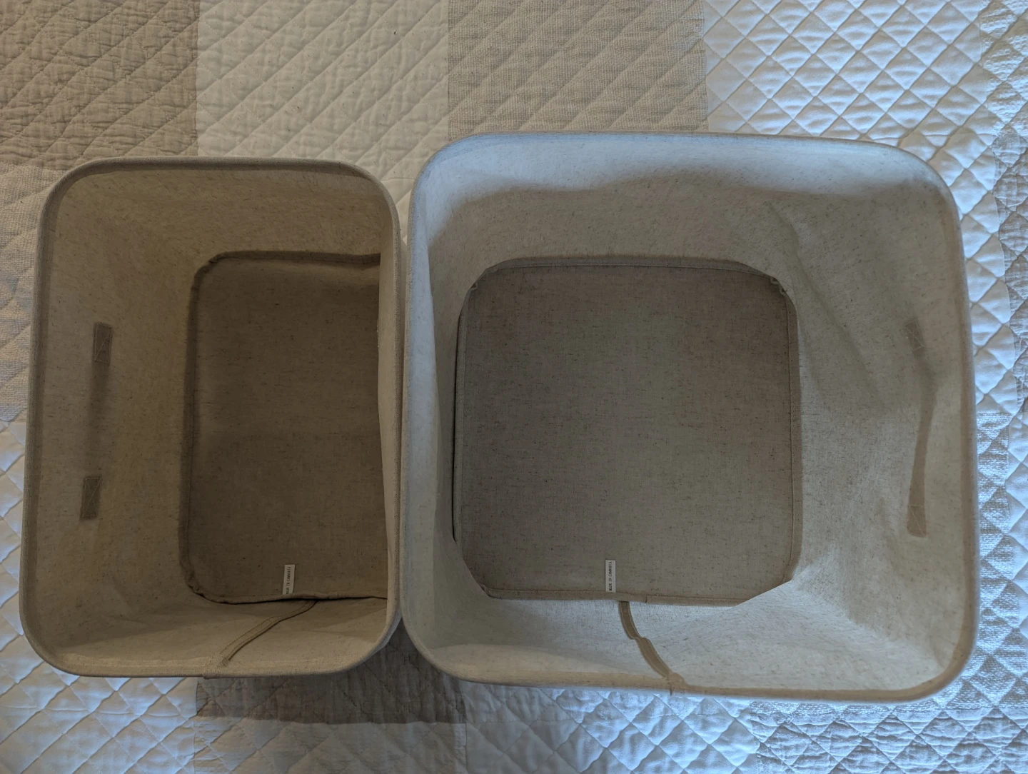(Set of 5) MUJI Polyester Linen Soft Box Storage Bins - photo 3