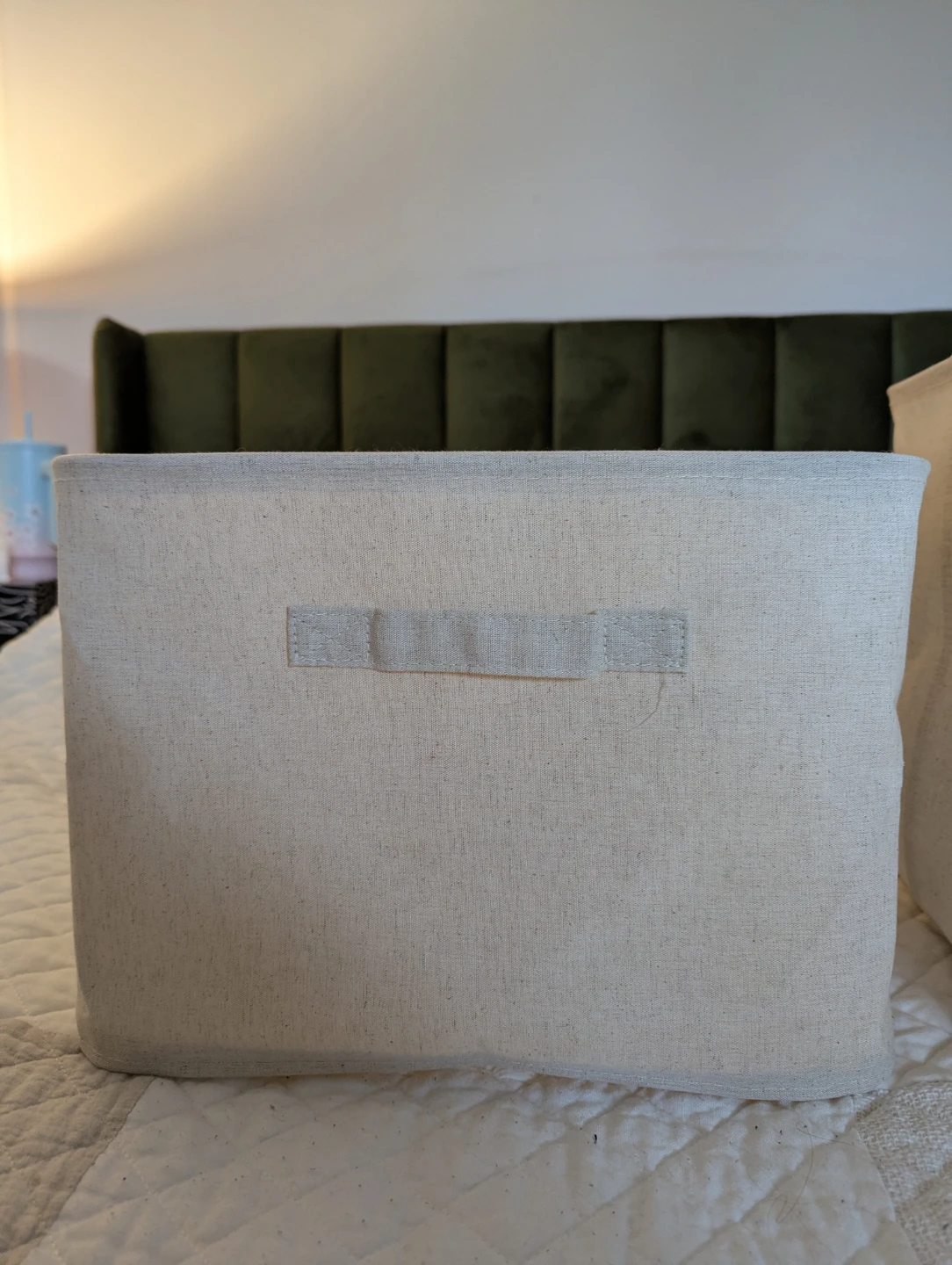 (Set of 5) MUJI Polyester Linen Soft Box Storage Bins - photo 5