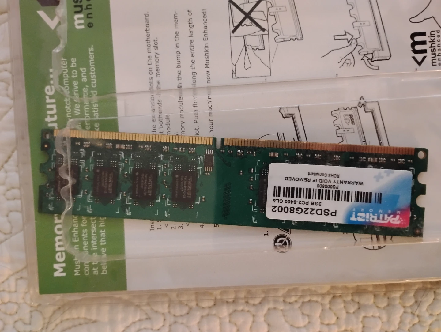 Mushkin Enhanced 2GB PC2-6400 DDR2 RAM