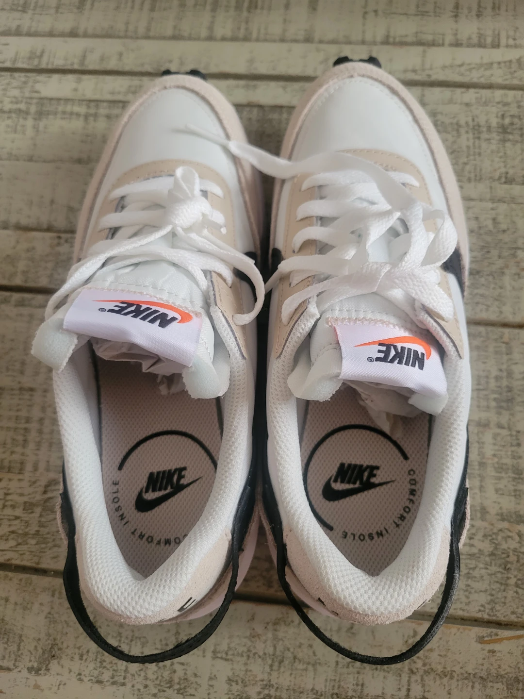 Nike Waffle Trainer 2 SE Sneakers - White/Black/Tan - photo 2