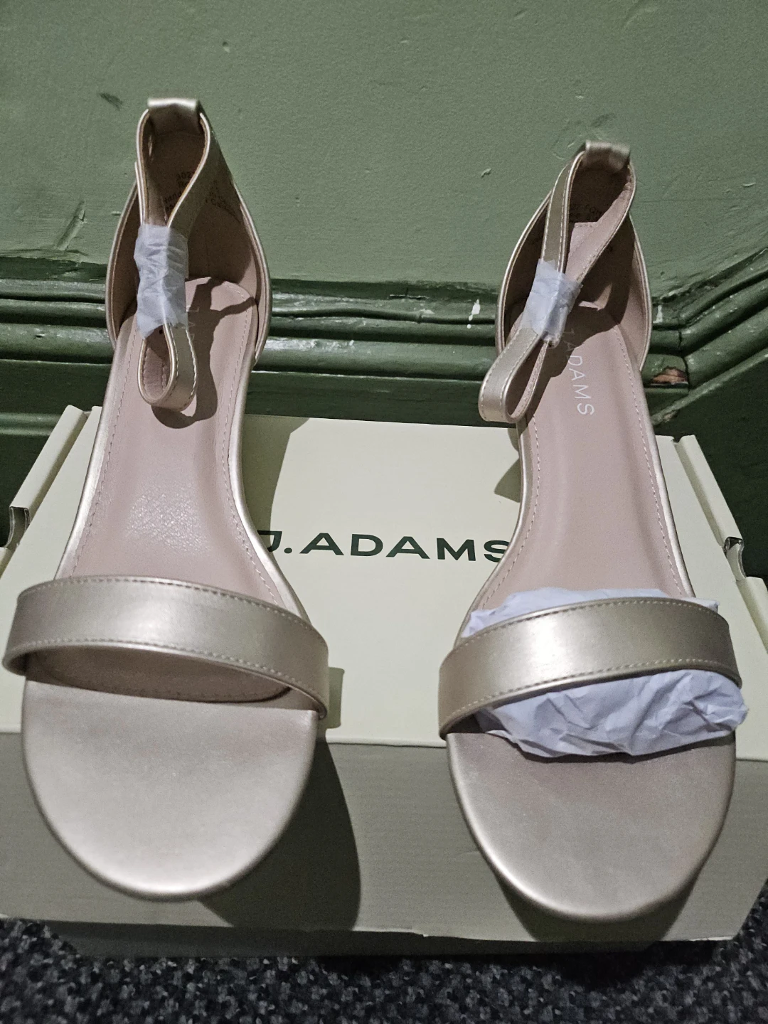 J. Adams Gold Wedge Sandals - photo 2