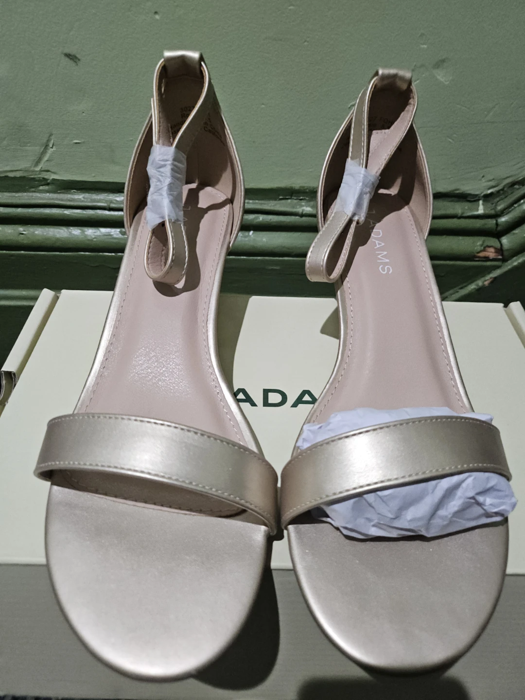 J. Adams Gold Wedge Sandals - photo 3