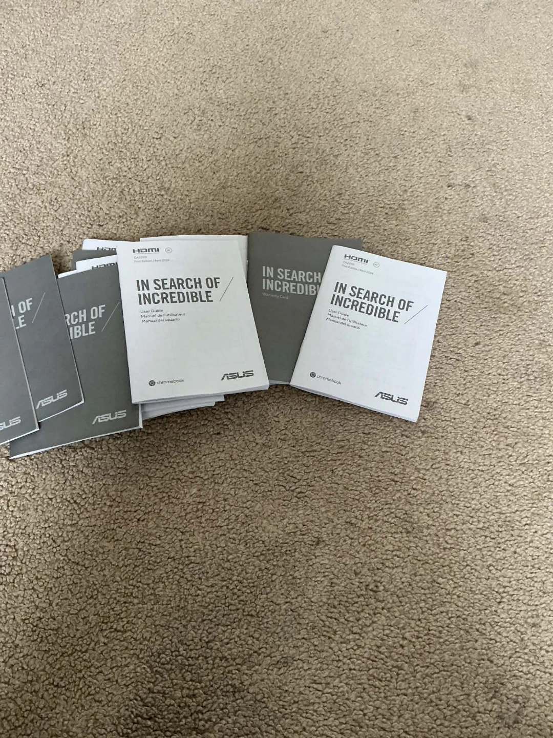ASUS Chromebook User Manual and Warranty Card Lot