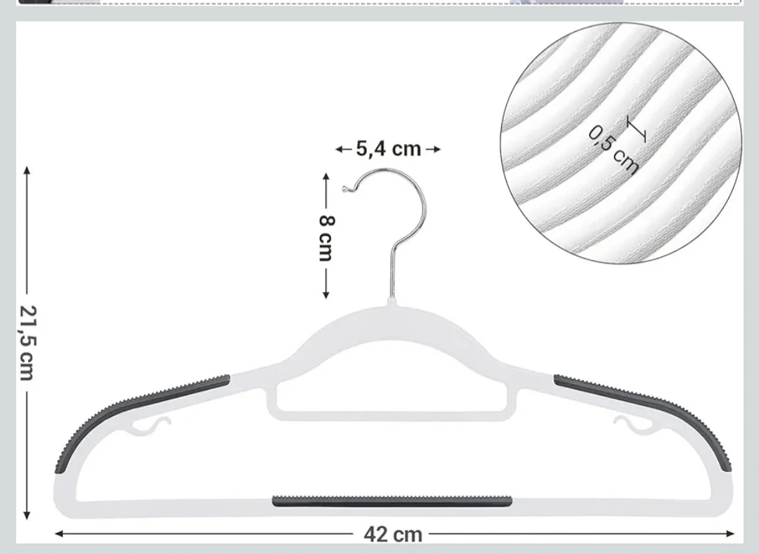 Set of 20 Non-Slip Clothes Hangers - photo 3