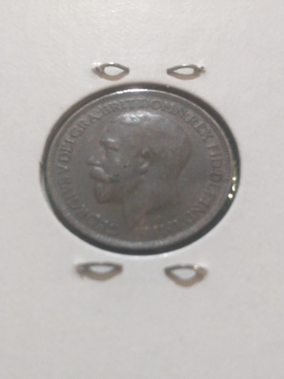 1921 George V English Farthing Coin - photo 4