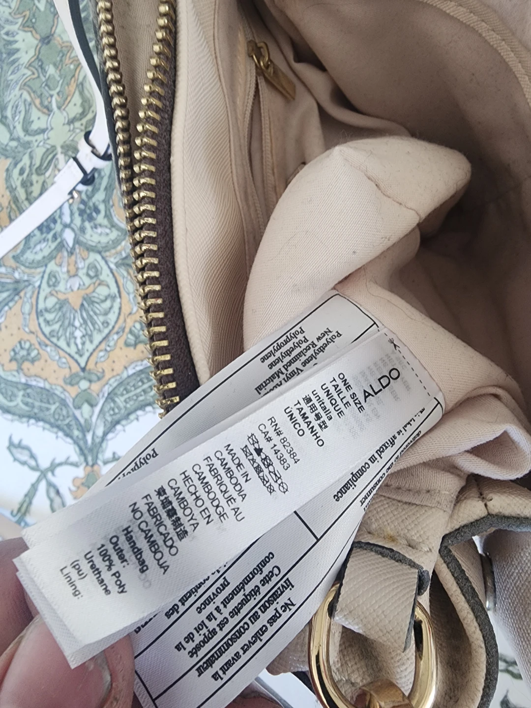 ALDO Cream Satchel Handbag - photo 2