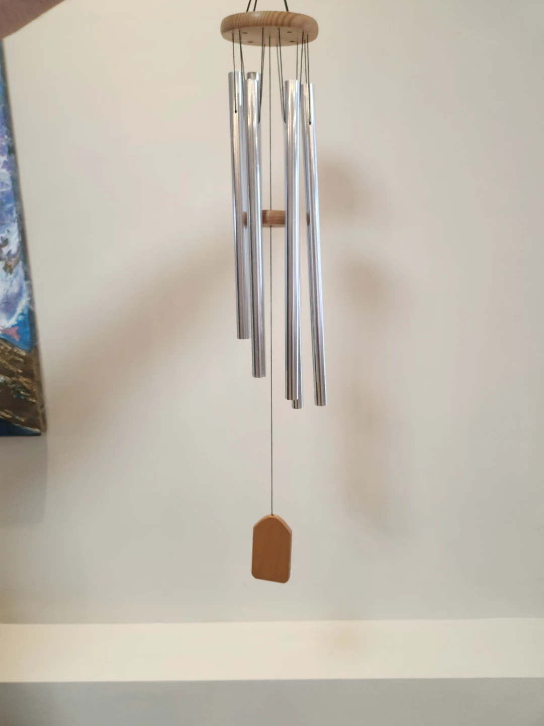 Wind Chimes with Metal Tubes and Wooden Top 27" - photo 3