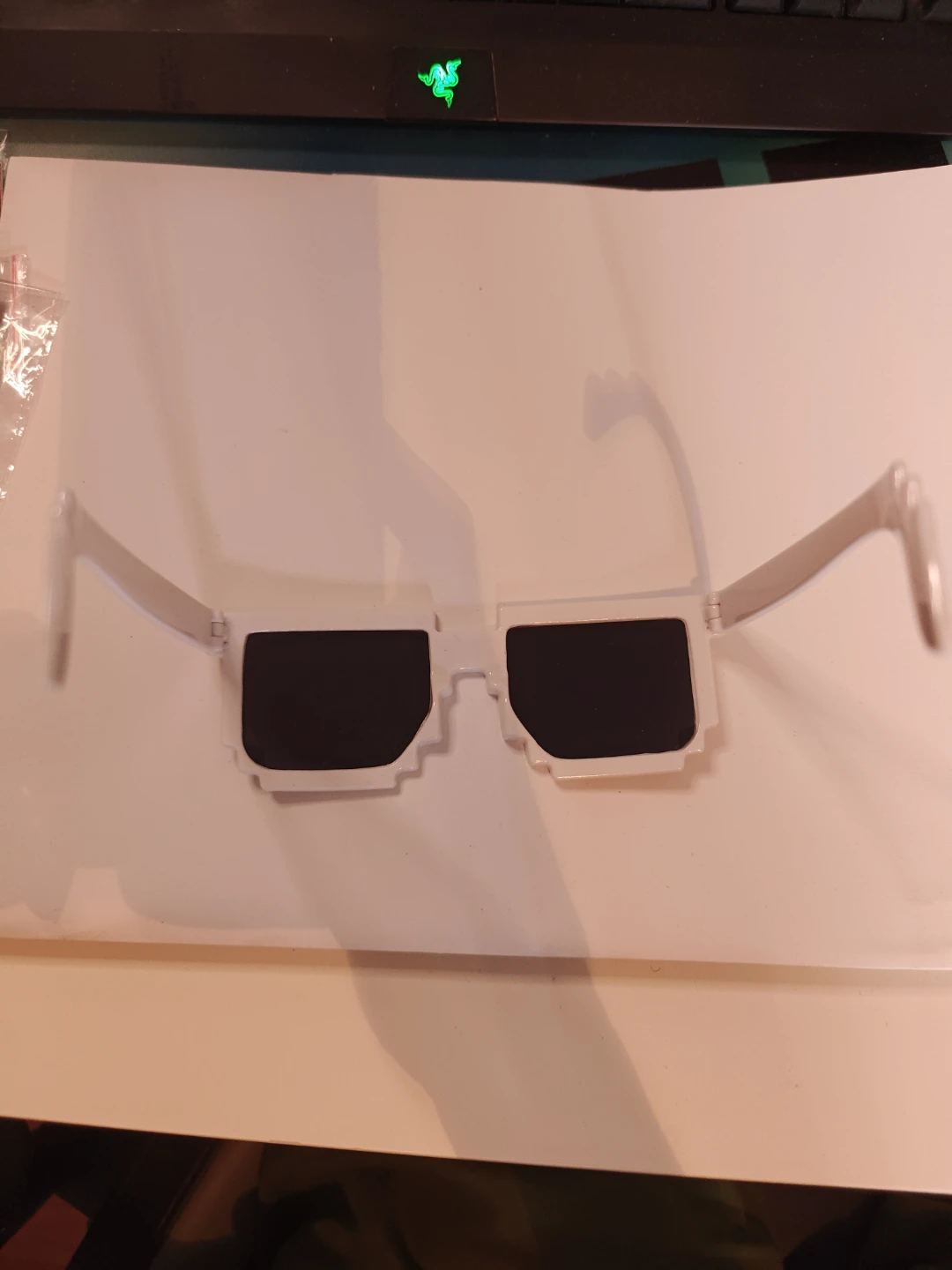 White Pixelated Sunglasses UV400 Protection - photo 3