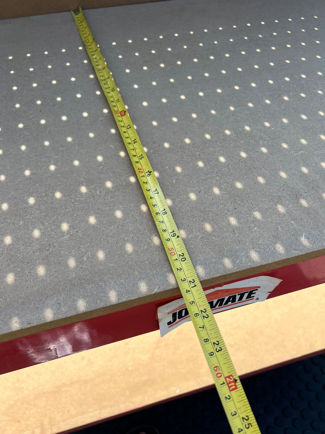 Jobmate Red Workbench with Pegboard - photo 4