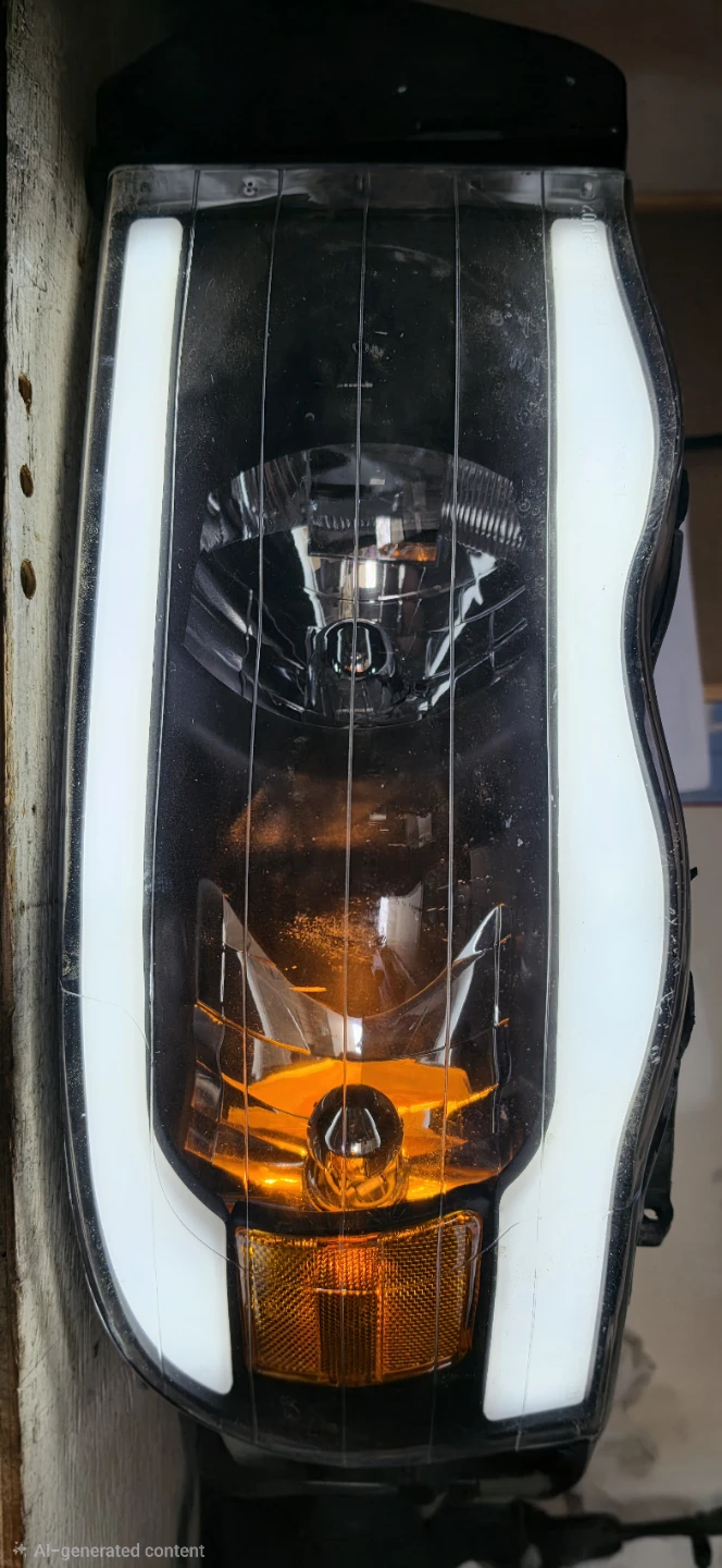 02-05 Dodge ram headlights with led bars - photo 4