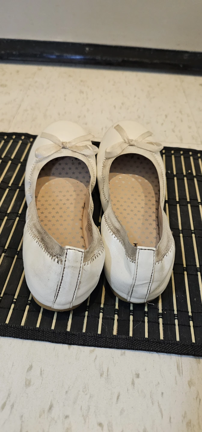 Nordstrom White Ballet Flats with Bow - photo 3