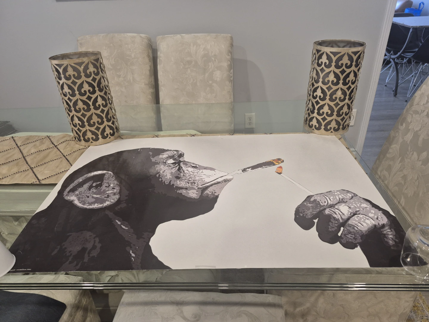 Chimpanzee Smoking Poster - photo 2