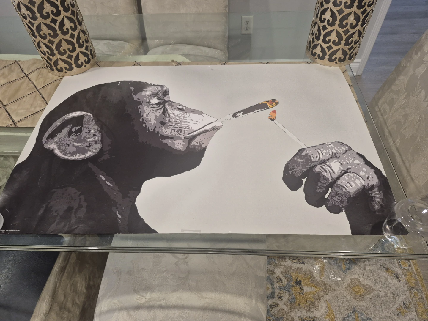 Chimpanzee Smoking Poster - photo 3