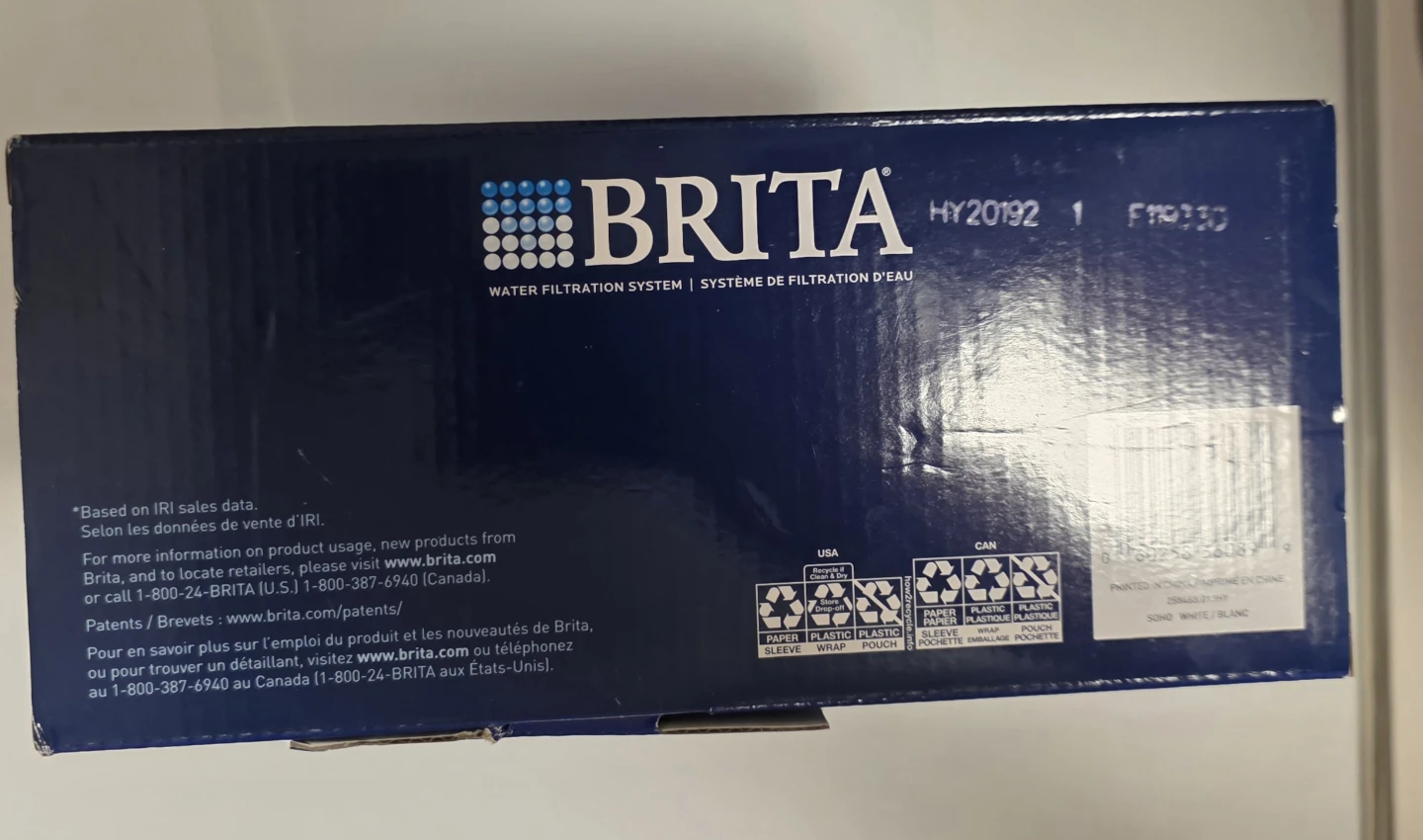Brita Standard Water Filter Pitcher - White