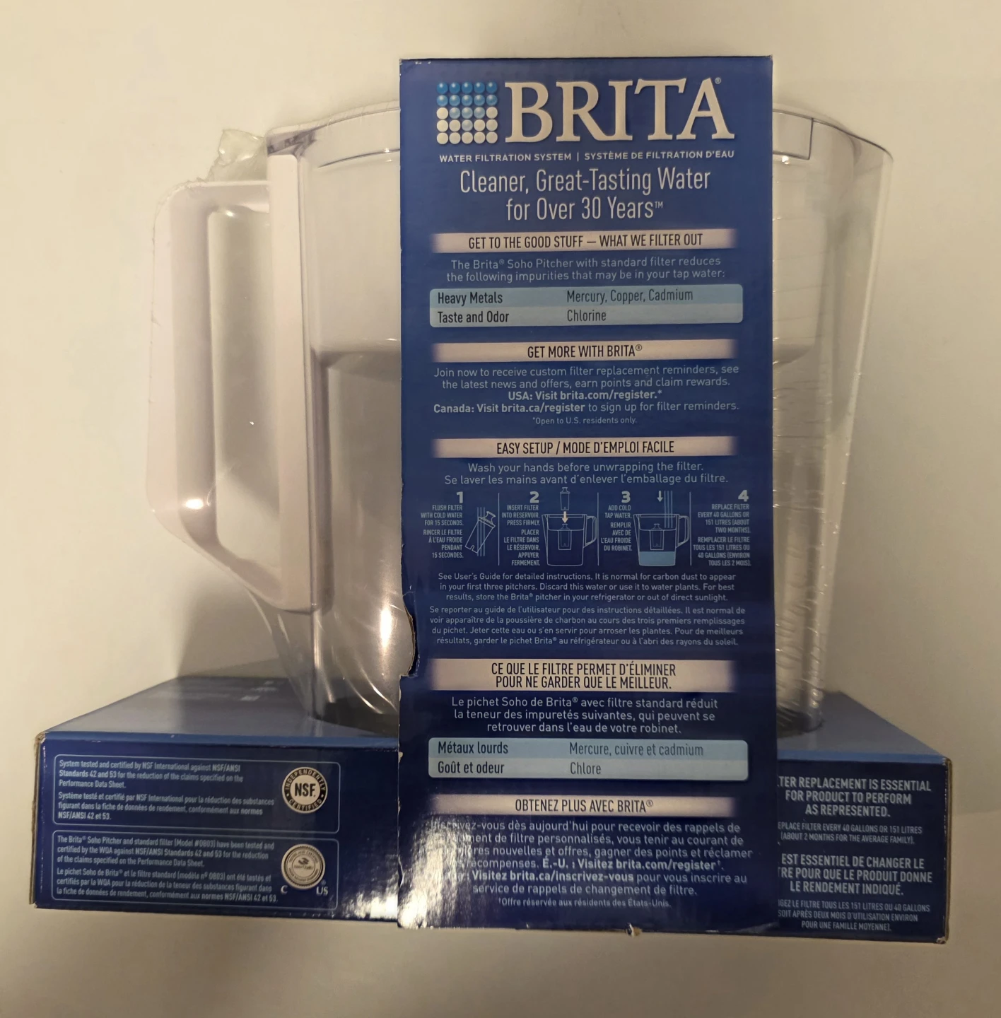 Brita Standard Water Filter Pitcher - White - photo 3