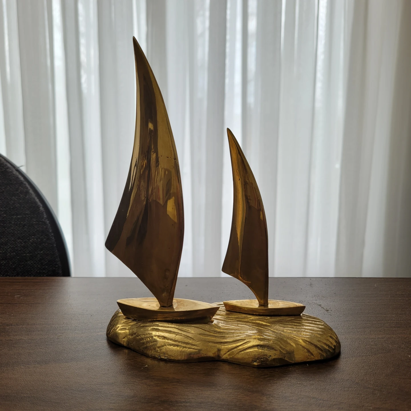 Brass Sailboat Sculpture