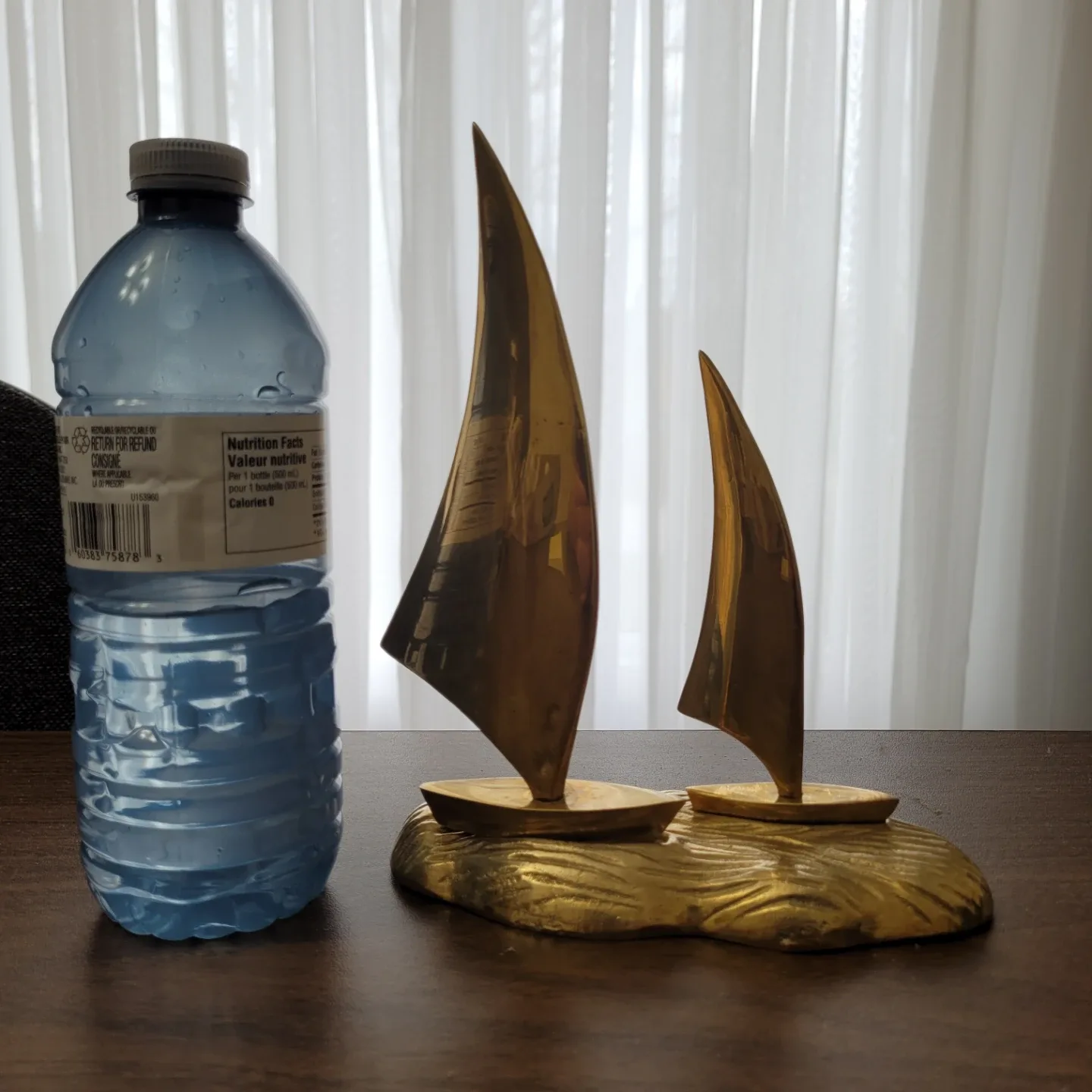Brass Sailboat Sculpture - photo 2
