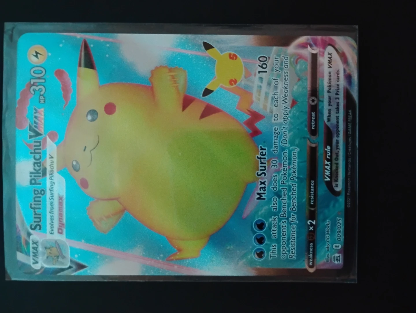 Surfing Pikachu VMAX Card
