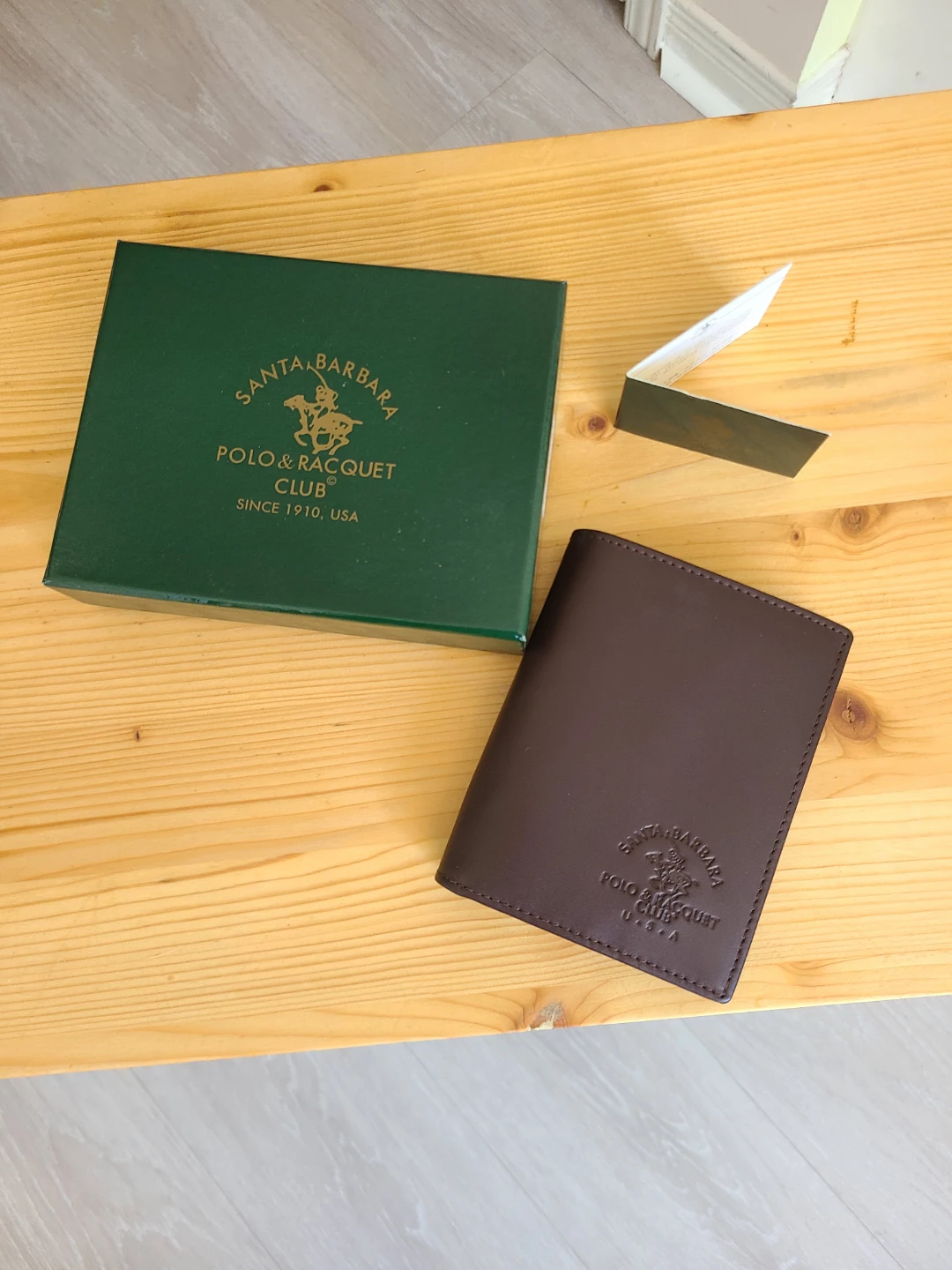 Santa Barbara Polo & Racquet Club Brown Leather Wallet