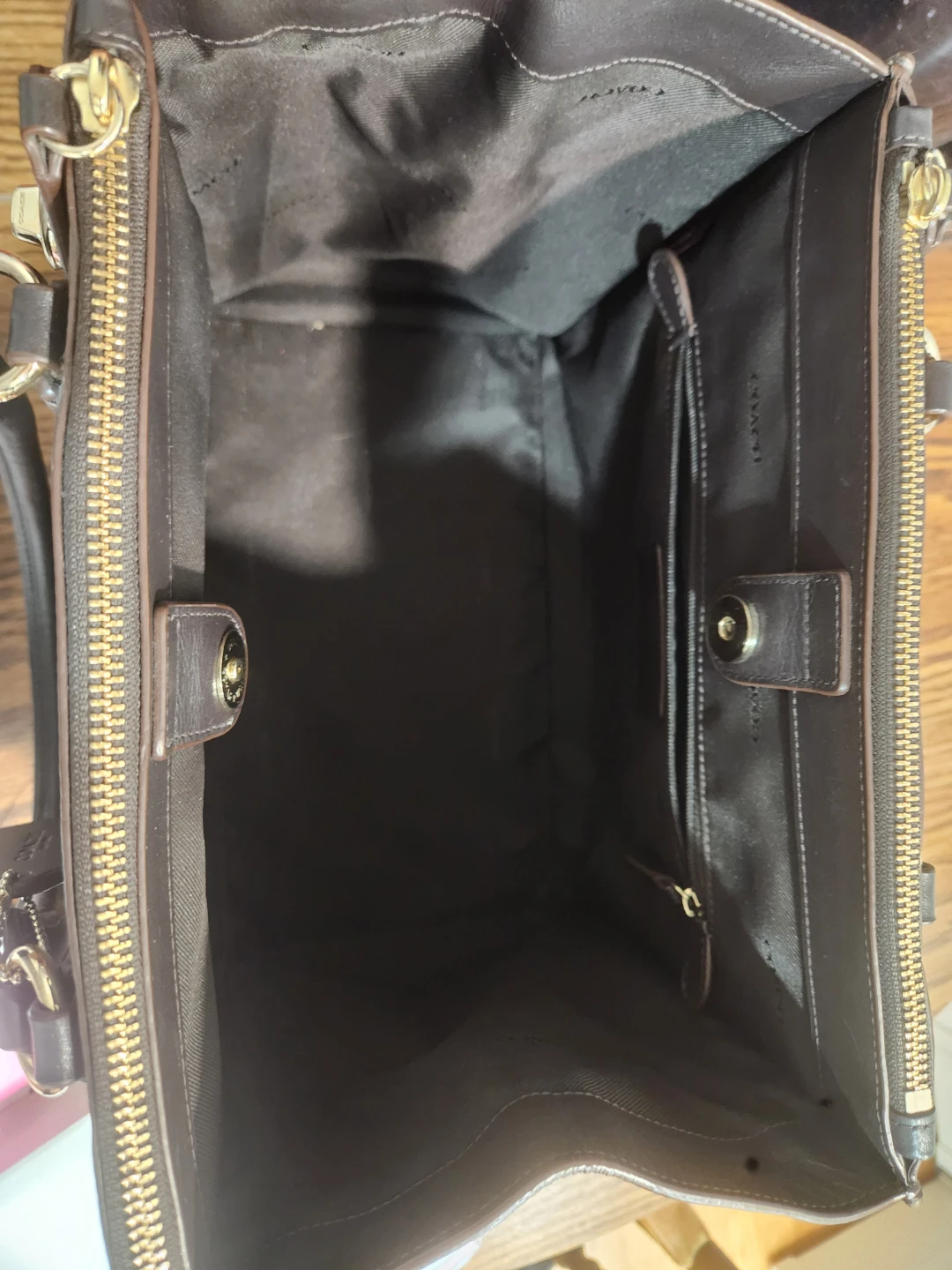 Coach brown Leather Tote Handbag - photo 2