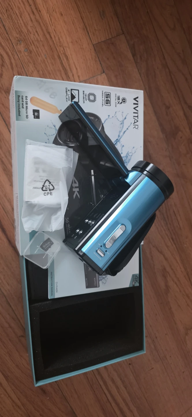 Vivitar 4K Camcorder with 64GB Micro SD Card