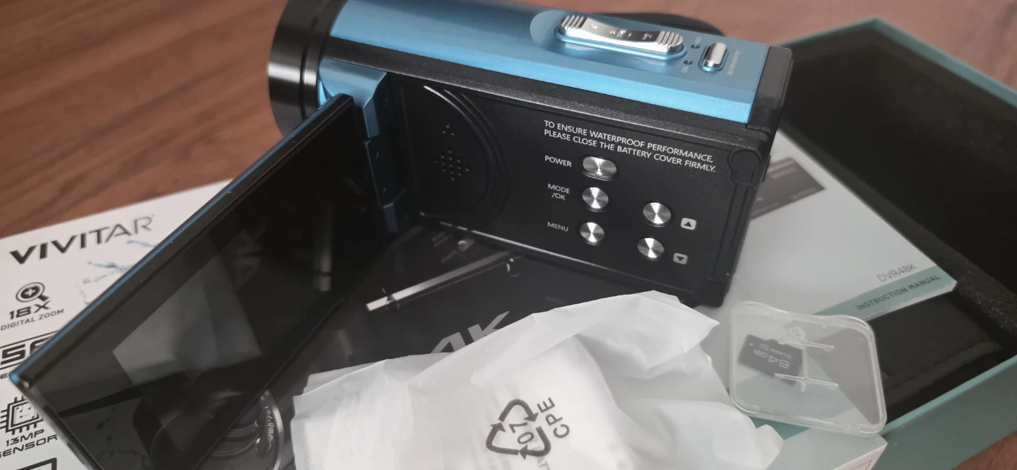 Vivitar 4K Camcorder with 64GB Micro SD Card - photo 3