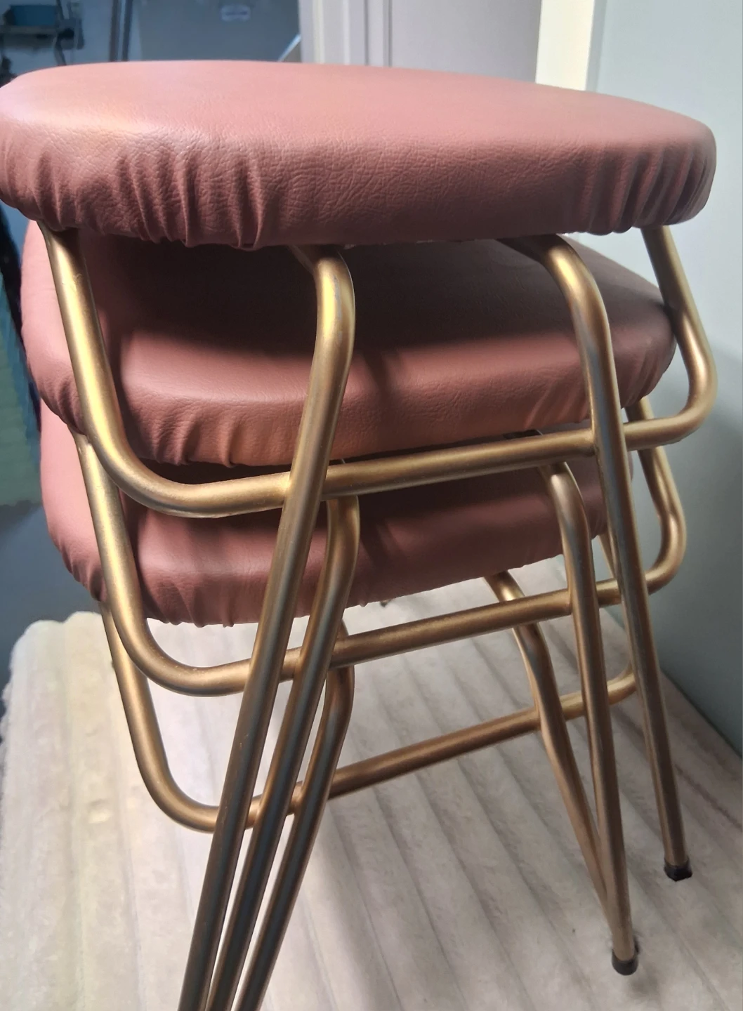 Vintage stacking stools unique design - photo 5