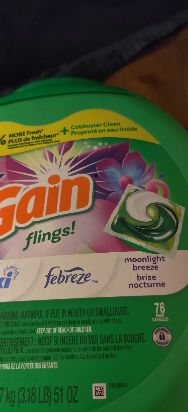Gain Flings Moonlight Breeze Laundry Detergent Pods - photo 4