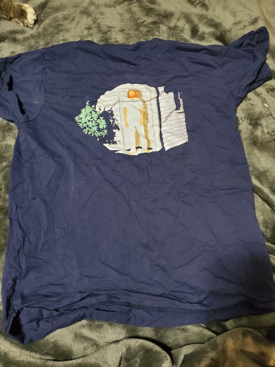 Navy Blue "INSIDE" Graphic T-Shirt - photo 2