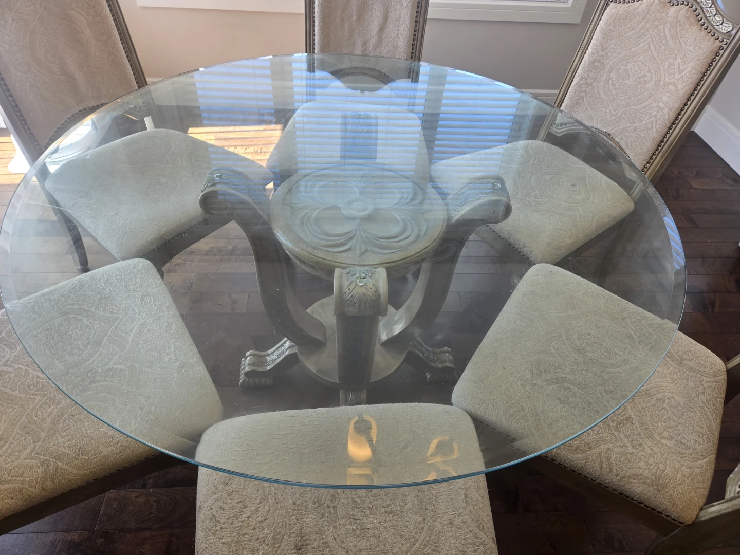 glass Dining Chairs and table (Set of 6) - photo 3