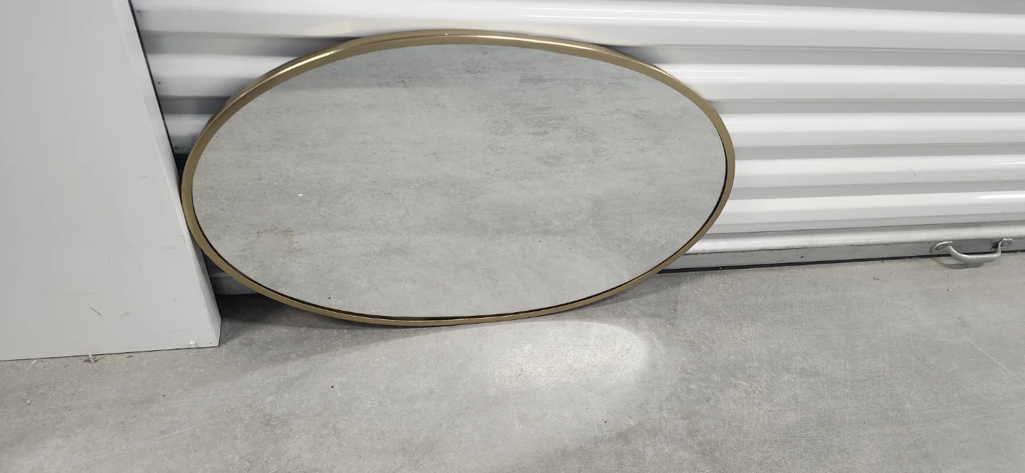 Metal frame wall mirror