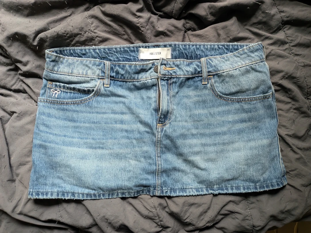 Hollister Low-Rise Denim Mini Skirt - photo 2